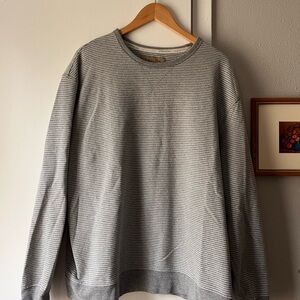 Jachs Men's Crewneck Sweater in Gray Stripes